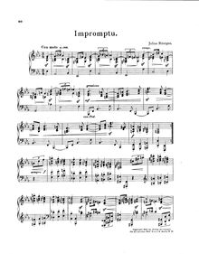 Partition complète, Impromptu, E♭ major, Röntgen, Julius