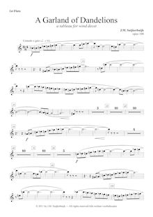 Partition flûte 1, A Garland of Dandelions, A Tableau for Wind Decet