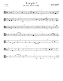 Partition ténor viole de gambe 3, alto clef, Madrigali A Cinque Voci. Quatro Libro par Carlo Gesualdo