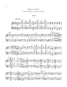 Partition altos, Valses nobles et sentimentales, Ravel, Maurice