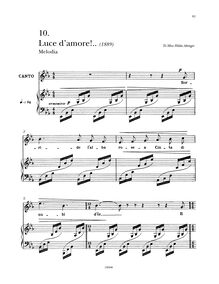 Partition complète, Luce d amore!, Tosti, Francesco Paolo