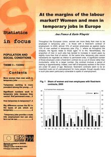 At the margins of the labour market? Women and men in temporary jobs in Europe