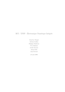 BCI - TPSP - Électronique Numérique Intégrée