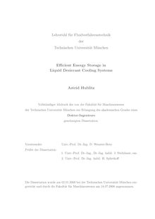 Efficient energy storage in liquid desiccant cooling systems [Elektronische Ressource] / Astrid Hublitz