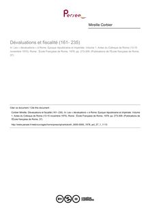 Dévaluations et fiscalité (161- 235) - article ; n°1 ; vol.37, pg 273-309