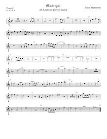 Partition ténor viole de gambe 3, octave aigu clef, madrigaux pour 5 voix