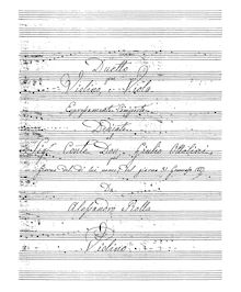 Partition parties complètes (Manuscript), Duo pour violon et viole de gambe par Alessandro Rolla
