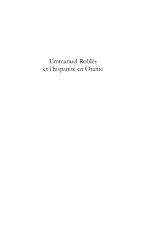 Emmanuel Roblès et l hispanité en oranie