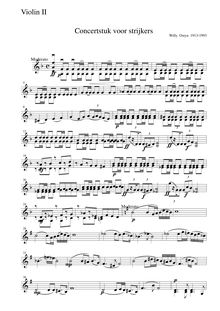 Partition violons II, concertstuk voor Strijkers, D minor, Ostijn, Willy