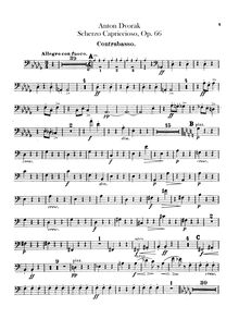 Partition Basses, Scherzo capriccioso, D♭ major, Dvořák, Antonín