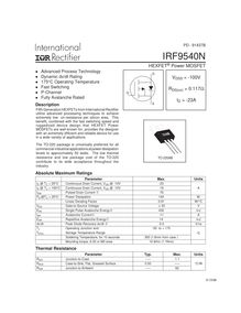 IRF9540N HEXFET® Power MOSFET