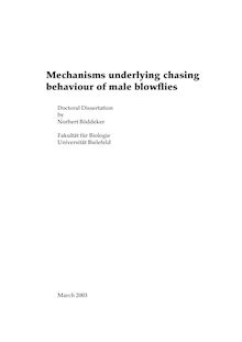Mechanisms underlying chasing behaviour of male blowflies [Elektronische Ressource] / by Norbert Böddeker