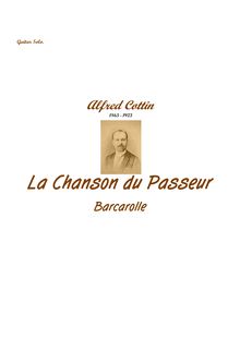 Partition complète, La Chanson du Passeur, La Chanson du Passeur, Barcarolle
