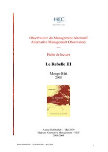 Le Rebelle III - de Mongo Béti