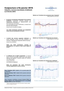 Les prévisions sur l activité en France (Banque de France) 