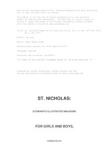 St. Nicholas Magazine for Boys and Girls, Vol. 5, Nov 1877-Nov 1878 - No 1, Nov 1877