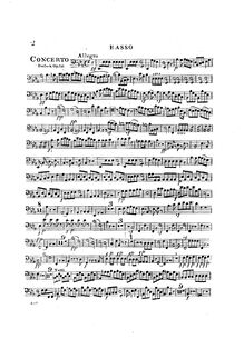 Partition violoncelles / Basses, Concerto pour harpe ou Piano, E♭ major