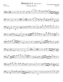 Partition viole de basse 1, Fantasia pour 5 violes de gambe, RC 34