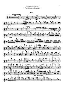 Partition flûte, Fra Diavolo, ou L hôtellerie de Terracine, Opéra comique en trois actes