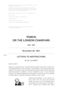 Punch, or the London Charivari, Volume 101, November 28, 1891