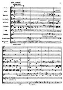 Partition Act I, No.6: Trio (Pamina, Monostatos, Papageno)Du feines Täubchen nur herein!, Die Zauberflöte