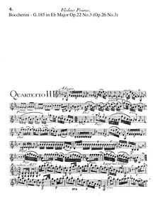 Partition parties complètes G.185, 6 corde quatuors, G.184-188 (Op.22)