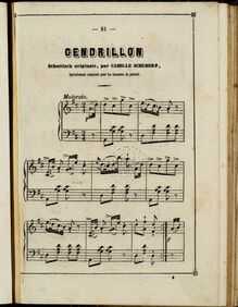 Partition complète, Cendrillon, Schottisch originale, D major, Schubert, Camille