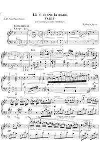 Partition Solo , partie (avec orchestral cues), Variations on  La Ci Darem la Mano 