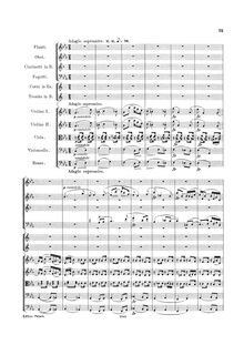 Partition , Adagio espressivo, Symphony No.2, Op.61, C Major, Schumann, Robert
