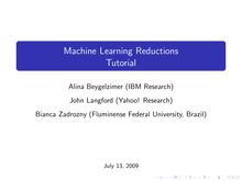 Machine Learning Reductions Tutorial