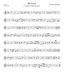 Partition viole de gambe aigue, Madrigali a 5 voci, Libro 1, Bartolini, Orindio par Orindio Bartolini