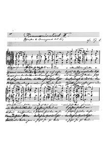 Partition Complete manuscript, Kommunionlied No.2, C major, Högn, August