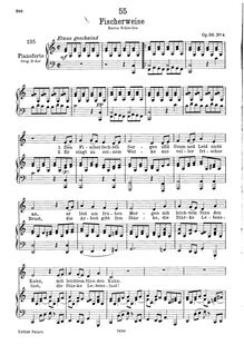 Partition complète, transposition pour low voix, Fischerweise, D.881