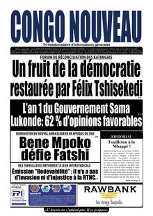 Congo Nouveau N° 1653 - du 23 au 24 mai 2022