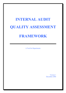 Benchmarking of the Internal Audit Function
