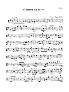 Partition No. , Chanson de Nuit, Chanson de Nuit et Chanson de Matin, Op.15