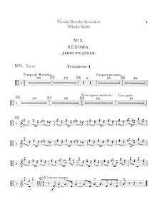 Partition Trombone 1, 2, 3, Tuba, Mlada, Млада, Rimsky-Korsakov, Nikolay