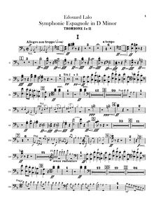 Partition Trombone 1 / 2, 3, Symphonie espagnole, Violin Concerto No.2