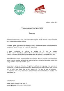 La lettre de la FNSEA pour demander la non diffusion du documentaire sur Xavier Beulin