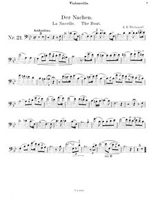 Partition de violoncelle, chansons et Romances, Романсы и песни, полное собрание par Aleksandr Varlamov