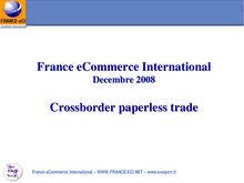 France eCommerce International Crossborder paperless  trade