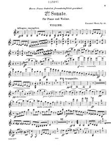 Partition de violon, violon Sonata No.2, 2me Sonate (Am.) pour Piano et V.
