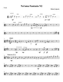 Partition viole de gambe, Naama Fantasia n.2, Galperin, Mihael