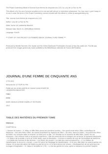 Journal d une femme de cinquante ans (1/2) par La Tour du Pin Gouvernet