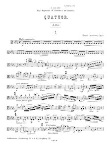 Partition de viole de gambe, corde quatuor No.1, D♭ Major