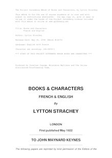 Books and Characters - French and English