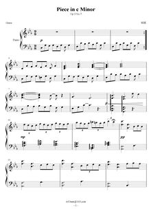 Partition No.7 en C minor, Piano pièces, Op.3, Hu, Ni