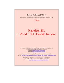 Napoléon III, L Acadie et le Canada français