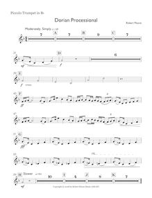 Partition Piccolo trompette (en B?), Dorian Processional pour Brass chœur