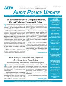 EPA-Audit Policy Update Newsletter - Spring 1999
